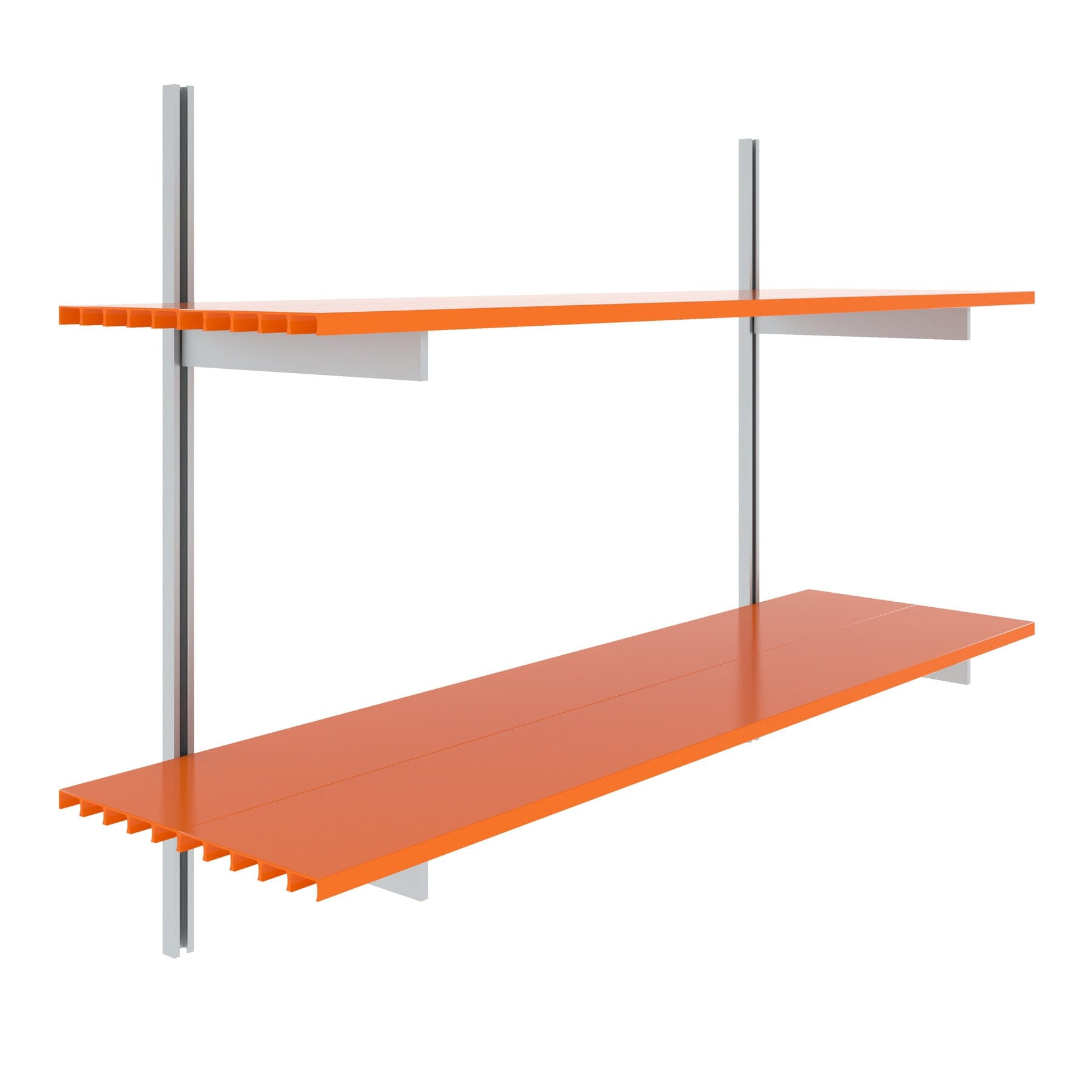 Wall Mounted Shelving Units - 2 Shelf Aluminum – Modern Shelving