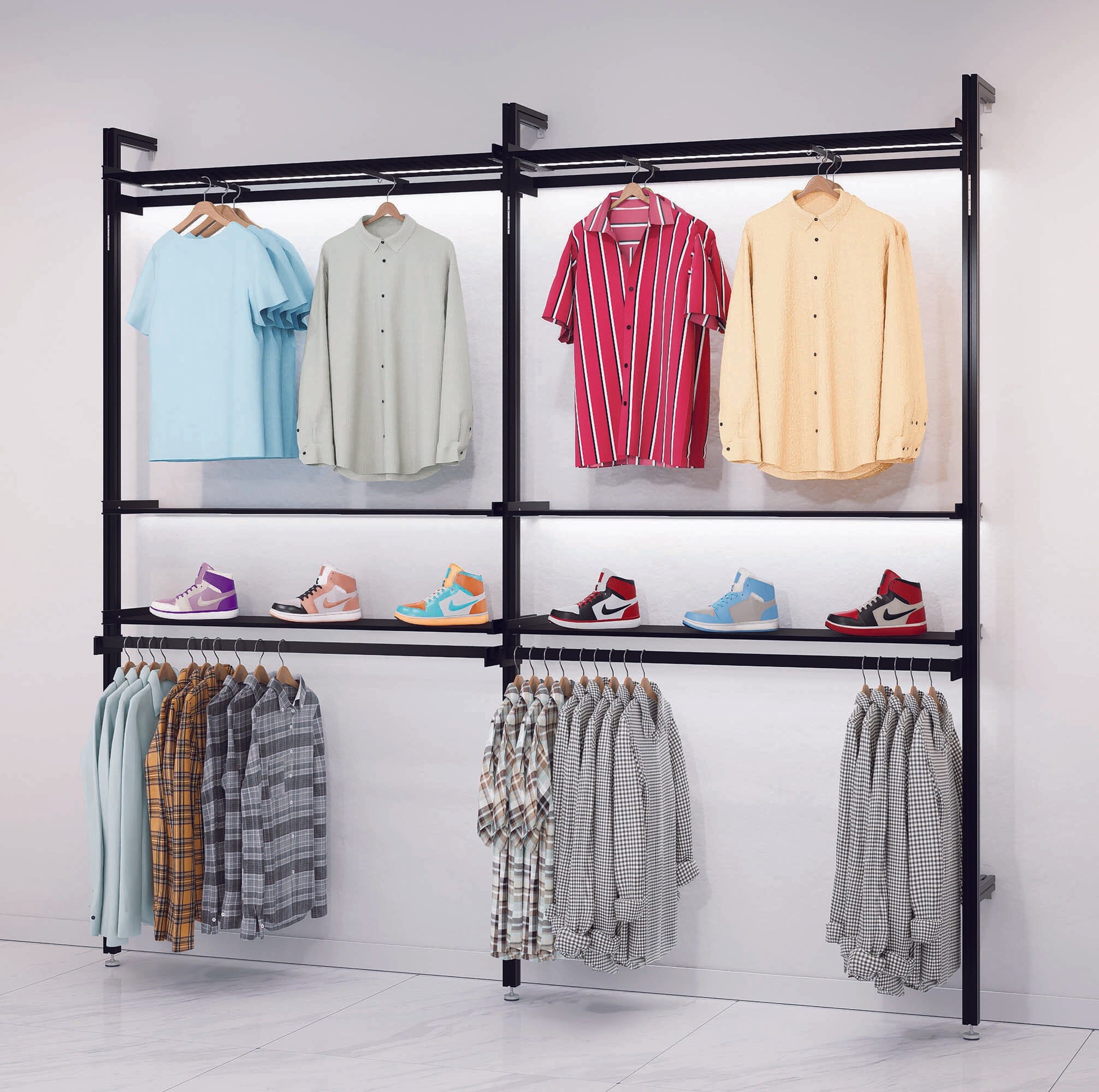 Retail Display Shelving Units - 2 Bay