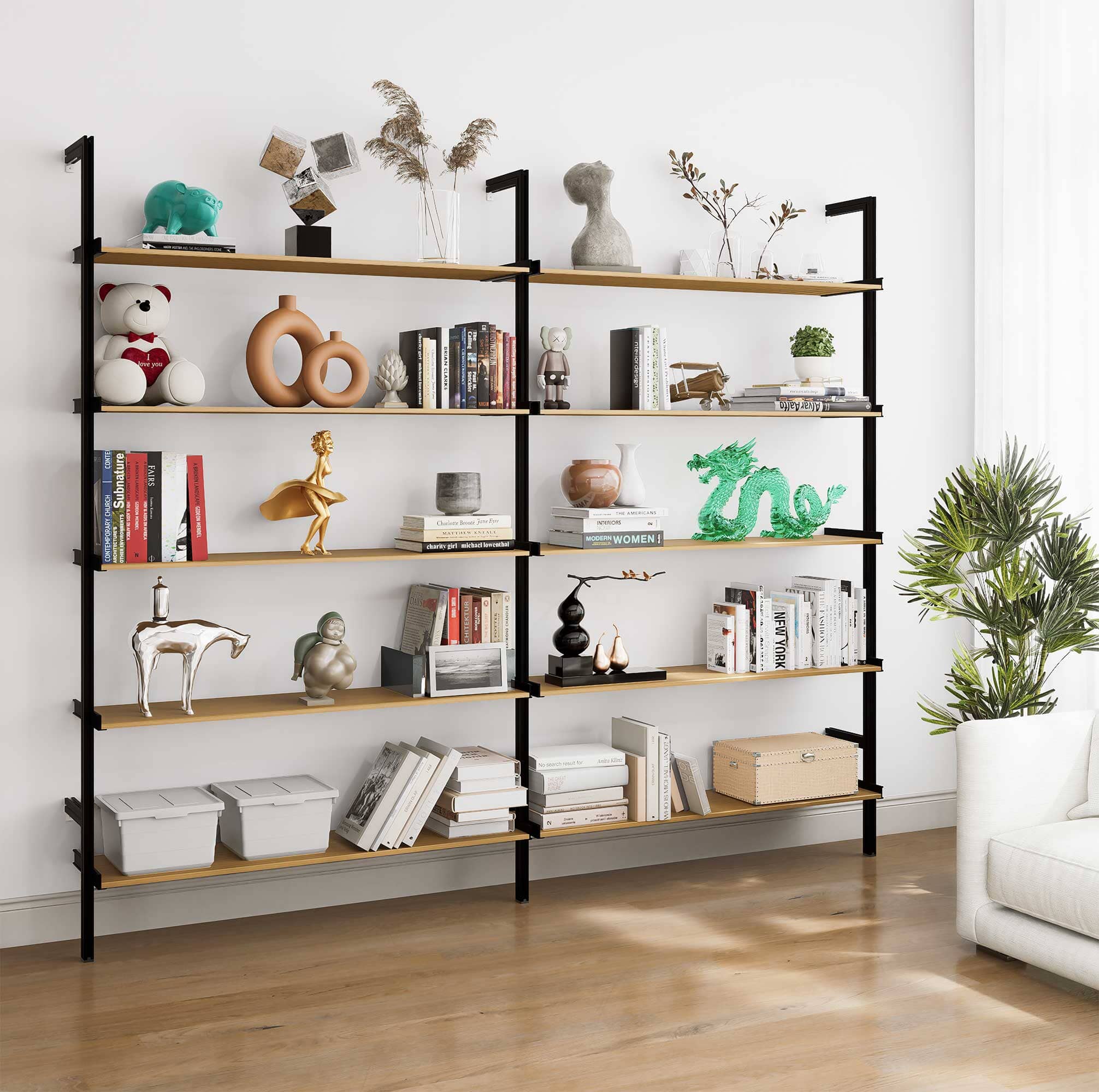 Aluminaire Wood Inspired Modular Shelving - PAL