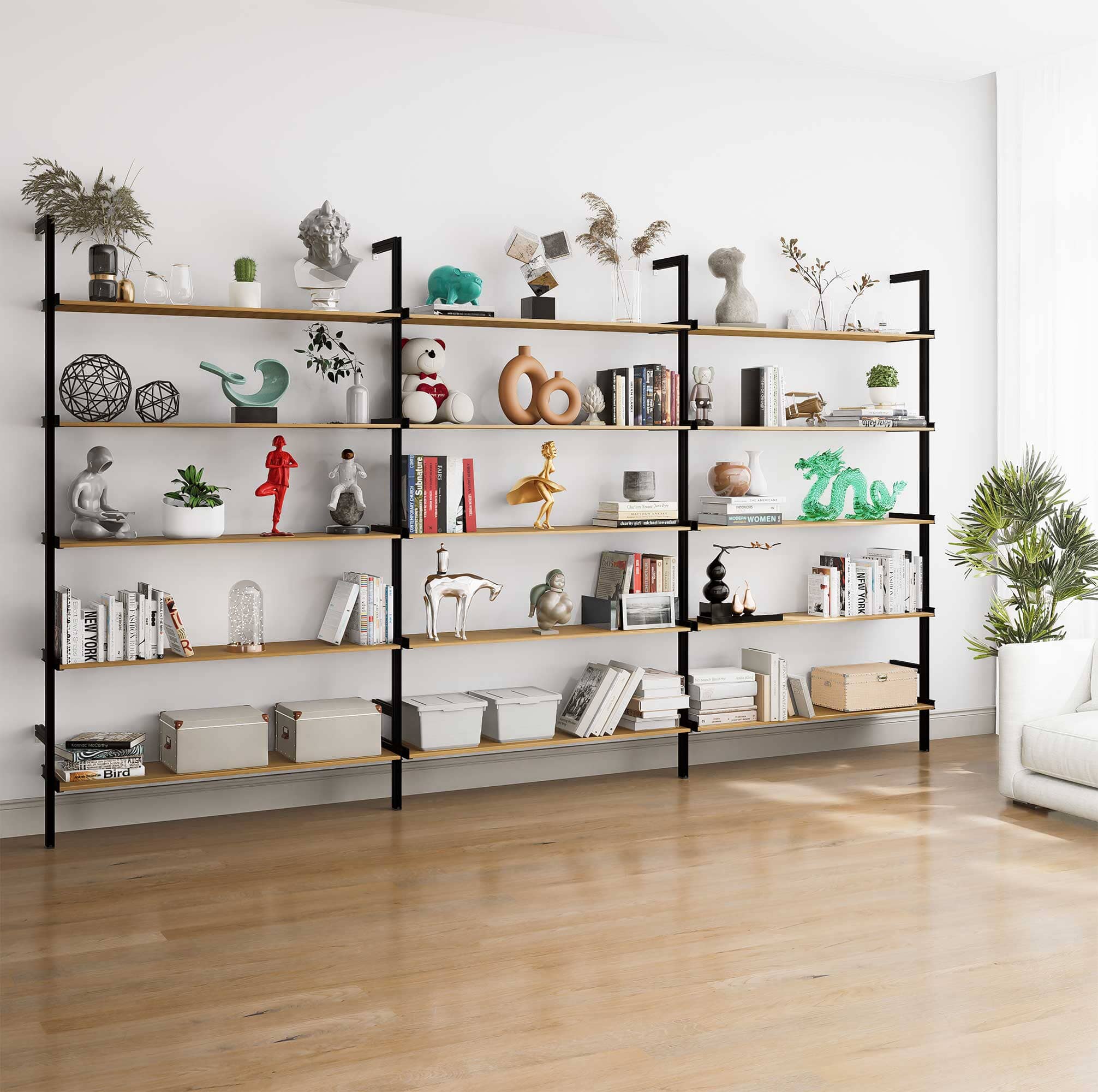 Aluminaire Wood Inspired Modular Shelving - PAL