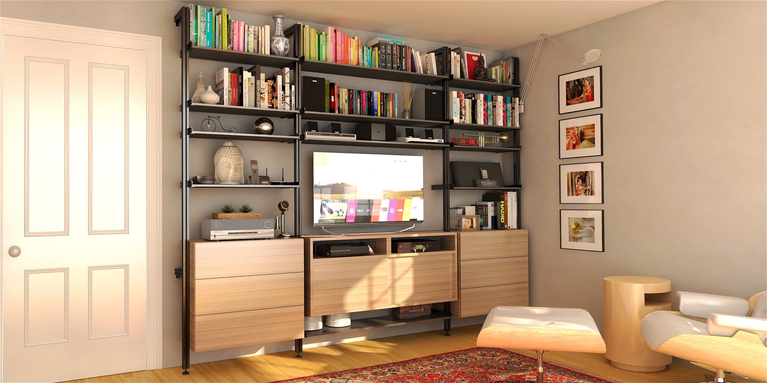 Tv stand online and shelving unit