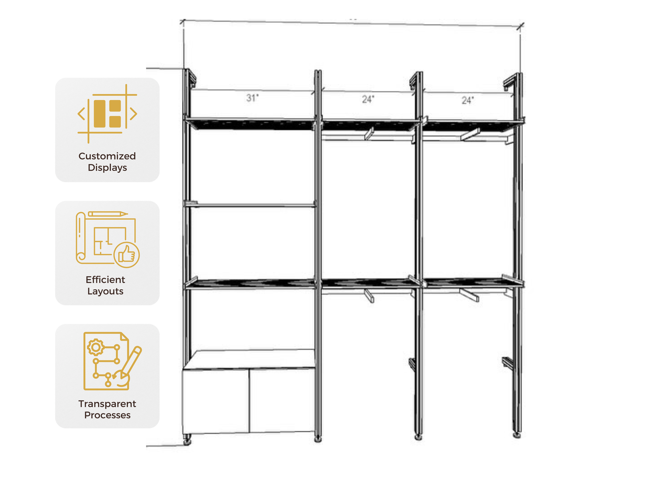 Retail Display – Modern Shelving