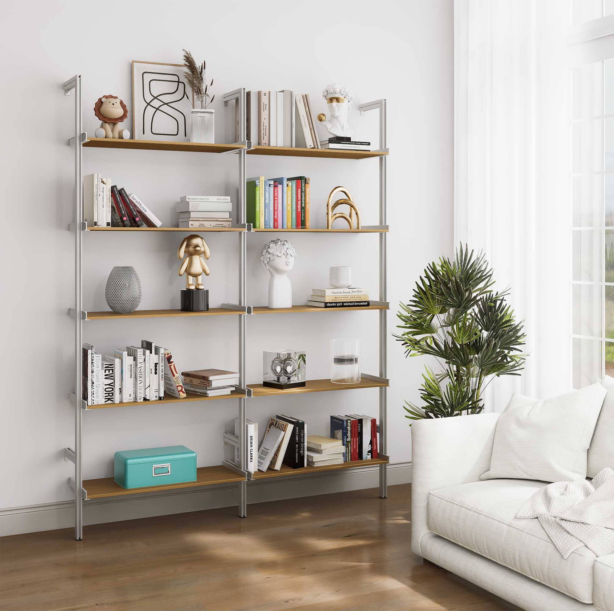 Aluminaire Wood Inspired Modular Shelving - PAL