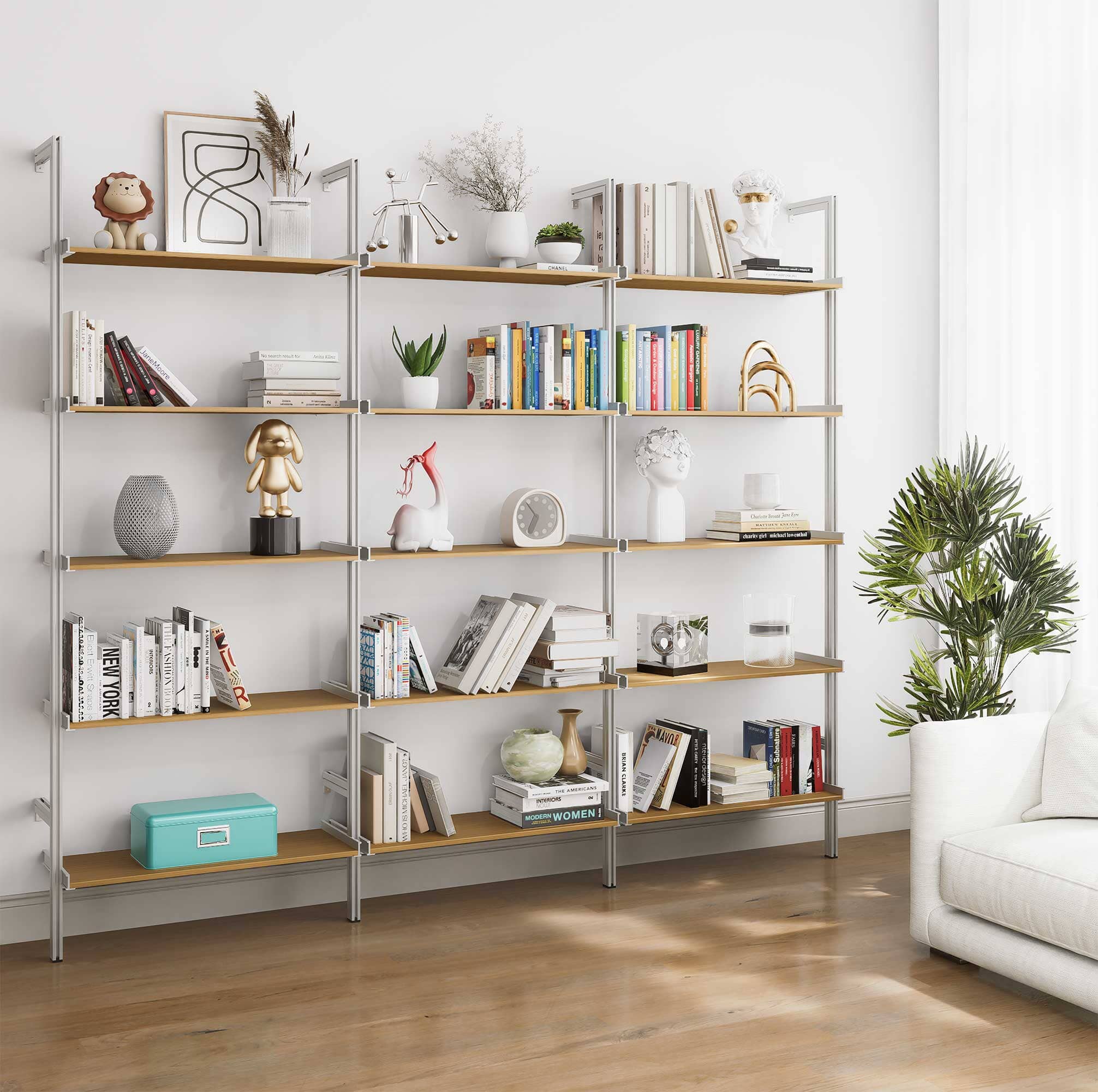 Aluminaire Wood Inspired Modular Shelving - PAL