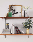 Wall Mounted Shelving Units - 2 Shelf AlumiWood Classic Shelf