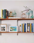 Wall Mounted Shelving Units - 2 Shelf AlumiWood Classic Shelf