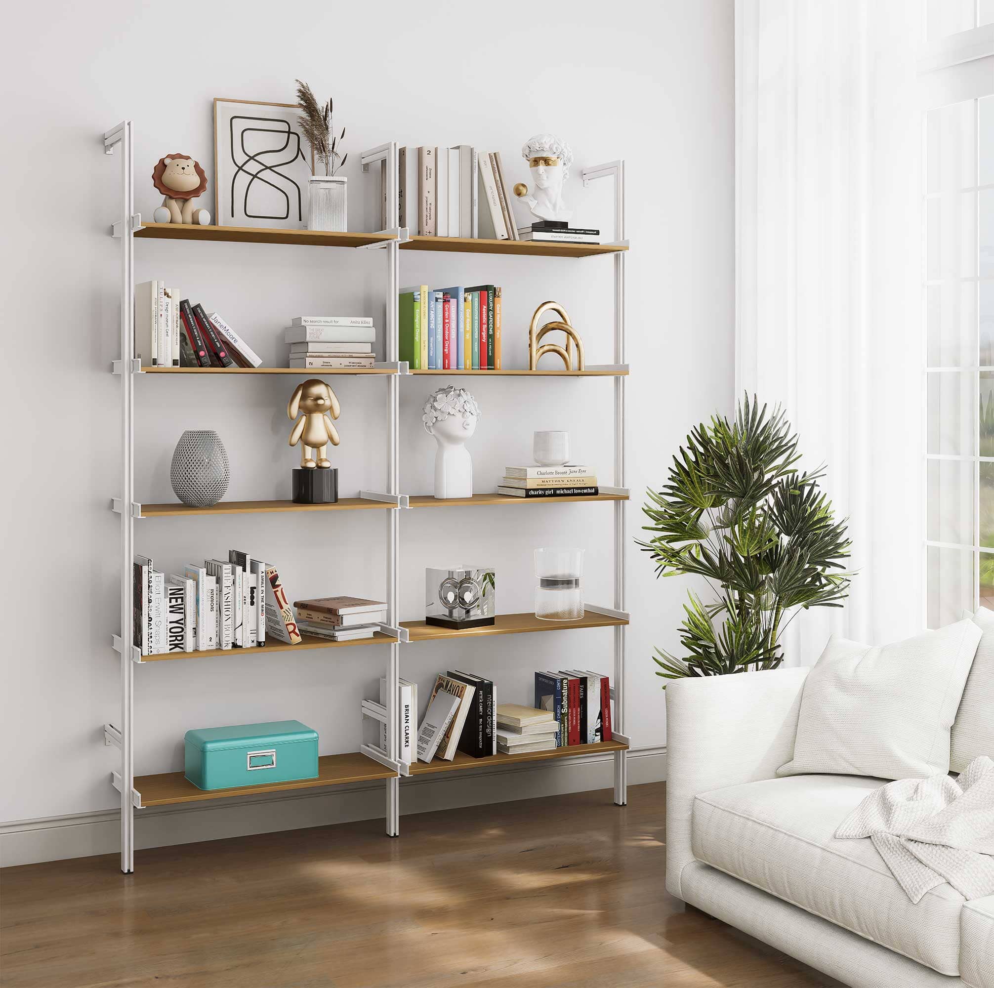 Aluminaire Wood Inspired Modular Shelving - PAL