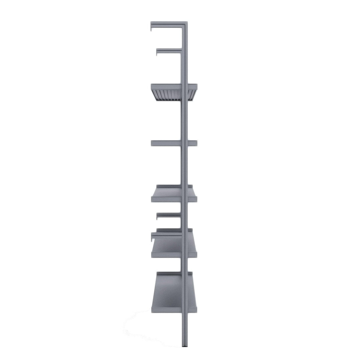 PAL50 50” Wide Pole Mounted Aluminum Shelving – Modern Shelving